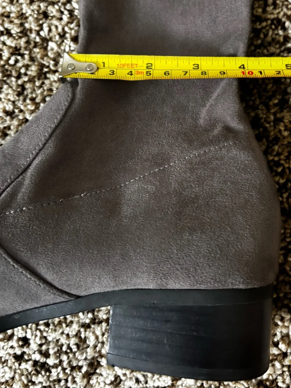 NWOT ~ Charles by Charles David Gray Suede Over-the-Knee Boots